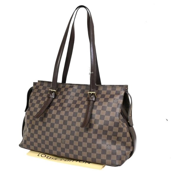 LOUIS VUITTON Chelsea Shoulder Tote Bag Damier Leather BN France N51119 88HC032 - Picture 1 of 16